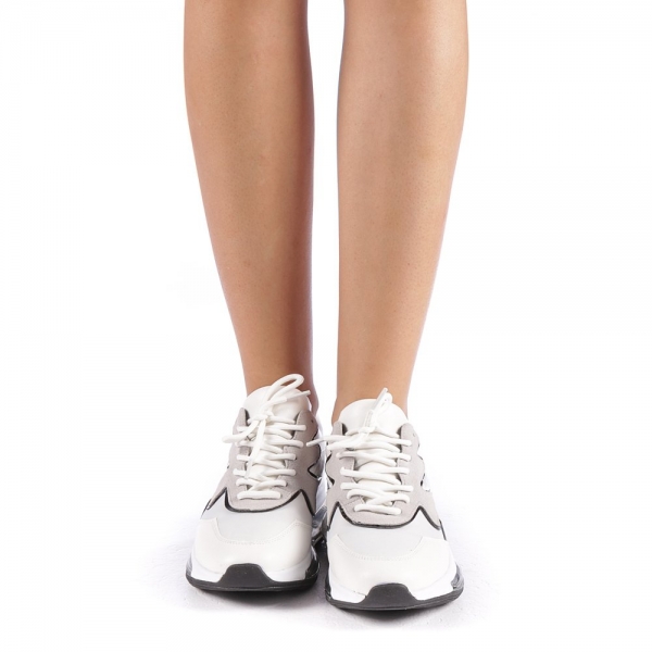 Γυναικεία αθλητικά παπούτσια Sadal λευκά, 5 - Kalapod.gr